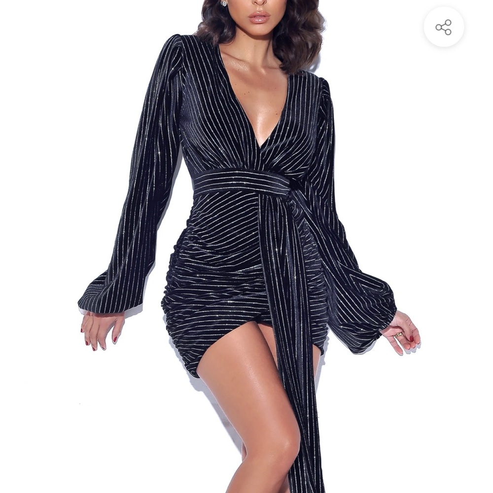 Sparkly black velvet Holiday Party Dress.